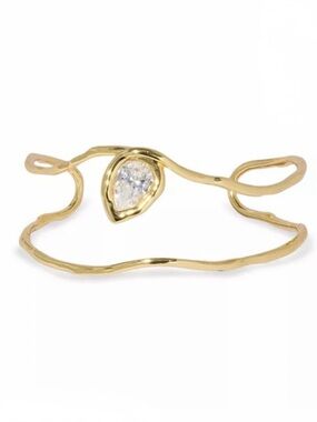 NEW Alexis Bittar Asterales Vine Floating Cuff Bracelet 14K g.p. AU28